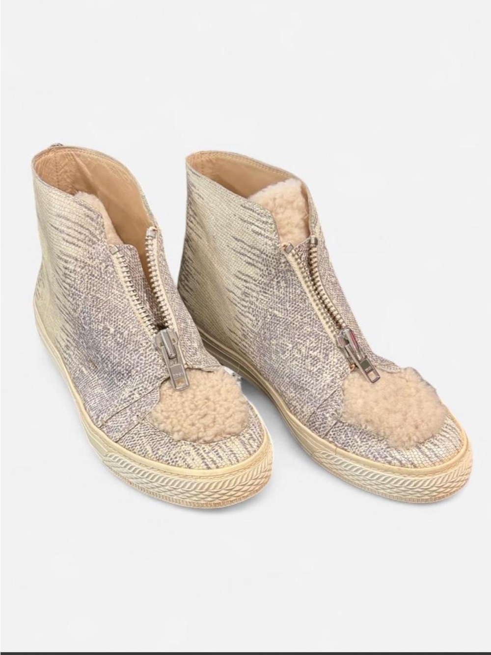 Loeffler Randall Shearling-Trim Slide-ons - 8